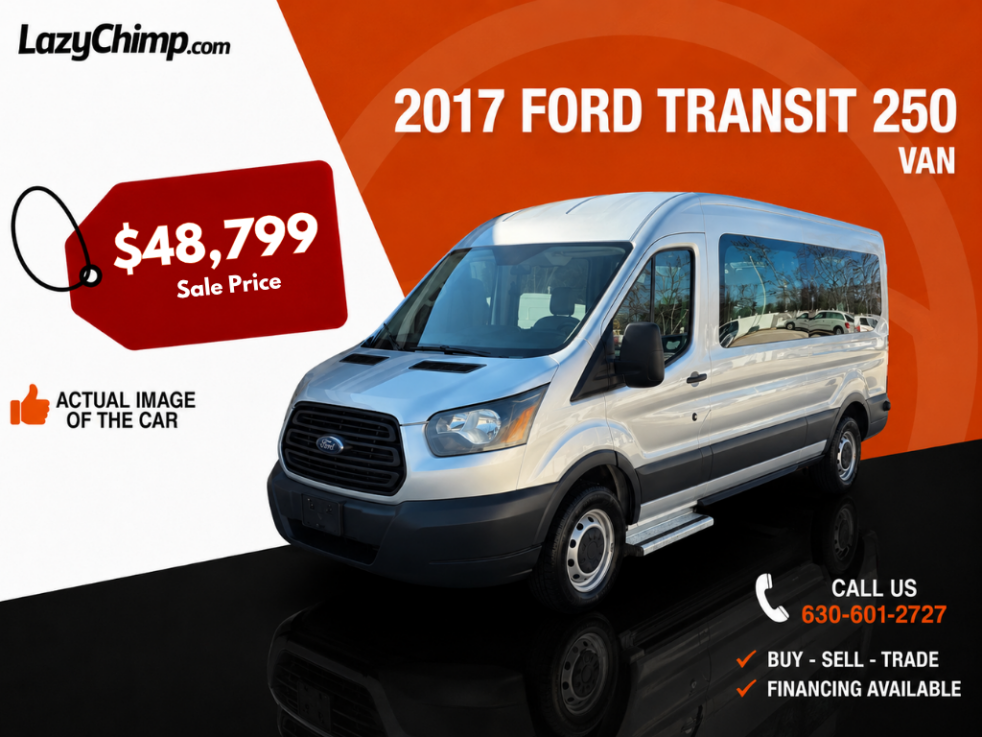 2017 Ford Transit 250 Van Medium Roof w/Sliding Side Door w/LWB Van 3D