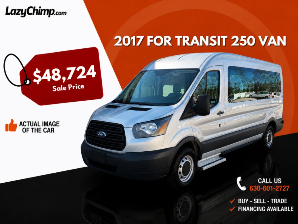 2017 Ford Transit 250 Van Medium Roof w/Sliding Side Door w/LWB Van 3D